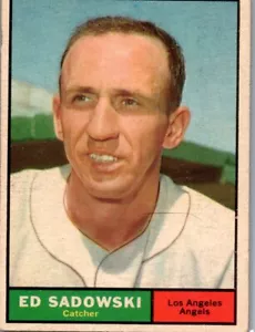 Ed Sadowski 1961 Topps #163 BASEBALL Karte Los Angeles Angels - Bild 1 von 2