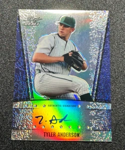 2011 Leaf Metal Draft Blue Prismatic 25/25 Tyler Anderson #AU-TA1 Auto - Picture 1 of 2