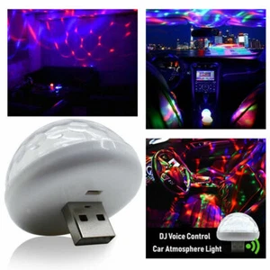 1x USB Mini Disco DJ Ball Car Party Atmospher Light Bar Colorful Sound Activated - Picture 1 of 8