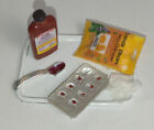 Doll miniature handcrafted Medical Cough syrup tray 1/12th scale Dollhouse