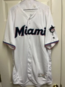 NWOT Brian Miller #10 Miami Marlins Authentic On Field Flex Base Jersey 48 - Picture 1 of 2
