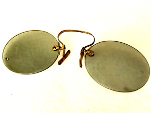 Antique Wire Rim Pince Nez Eyeglasses Sunglasses - Granny Shades - Specs