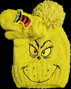 Dr. Suess - The Grinch - Toddler Beanie & Mitten Set - Boy or Girl - Warm & Cute - Picture 1 of 7