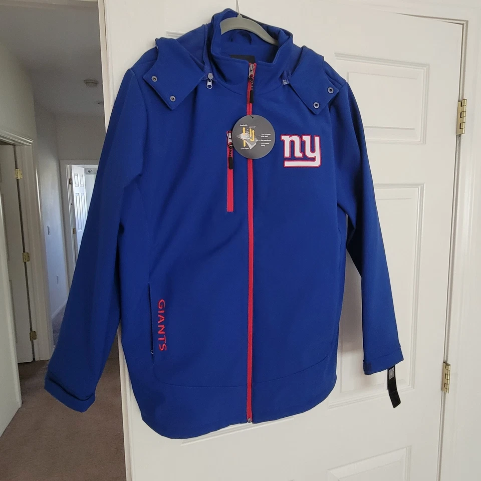 NFL Team Apparel New York Giants Winter Coat Large with tags GIII with hood