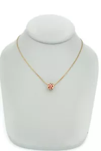 Ross Simons Gold Plated Sterling Silver Lab-Created Ruby Pendant Necklace 18.5" - Picture 1 of 15