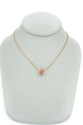 Ross Simons Gold Plated Sterling Silver Lab-Created Ruby Pendant Necklace 18.5" - Image 1 of 4