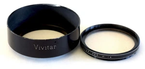 vintage Vivitar metal series VI lens hood & Vivitar 1A filter series 6 FREE ship - Picture 1 of 3