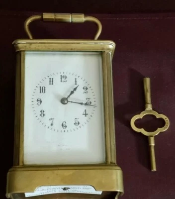 Reloj Carro París Latón con Cristal Biselado Caja Original y Llave/SIN PROBAR Foto 1 de 4