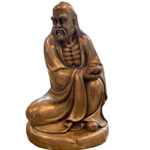 Vintage Tibetan Dharma Patriarch Brass Statue - Picture 1 of 6