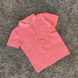 Zara Boys Short Sleeve Salmon Pink Polo Shirt Size 7 - Picture 1 of 8