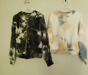 K2 NORDSTROM Girls Long Sleeved Sweatshirts Tie Dye Multcolored Size S - Picture 1 of 8