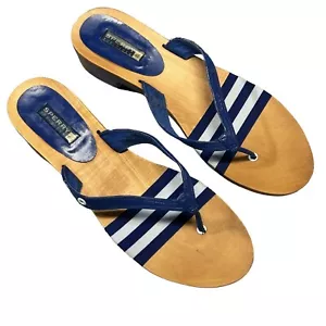 Sperry Top Sider Damen-Tanga hellbraune Sandalen Holz 9838541 B-08 CH368 blau Größe 10M - Bild 1 von 23