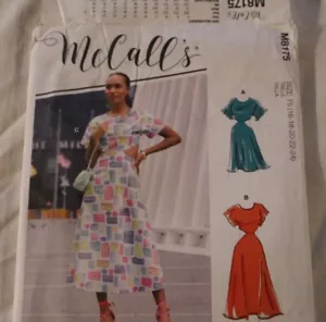 VESTIDO VERANO CINTURA VANESSA McCall's patrón 8175 Miss talla 16-24 sin cortar - Imagen 1 de 6