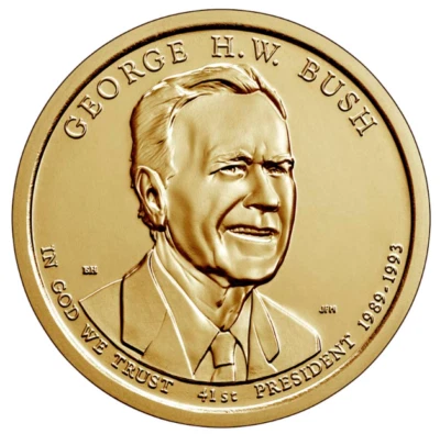 2020 D  Presidential George H.W. Bush  $1 Coin Program - UNC coin US mint - Image 1 of 2