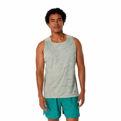 Camiseta sin mangas Hombre Asics Fujitrail Singlet Gris Claro Foto 1 de 3