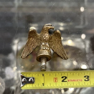 Vintage Eagle Finial Topper Gold Tone 1-1/2” X 2” Cast Brass Metal Threaded #2 - Picture 1 of 5