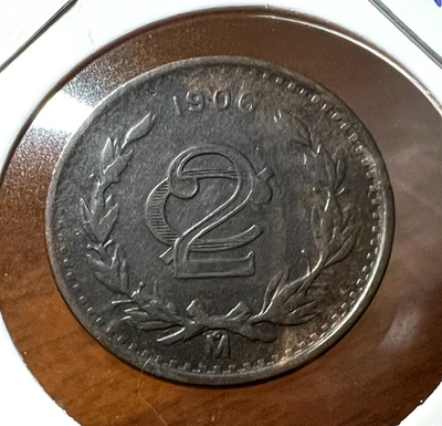 1906  MEXICO TWO CENTAVOS BETTER COIN - Image 1 of 2