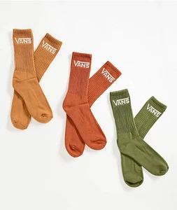 Vans klassische Crew-Socken für Herren 3er-Pack (9,5-13), golden-tonfarben neu mit Etikett - Bild 1 von 2