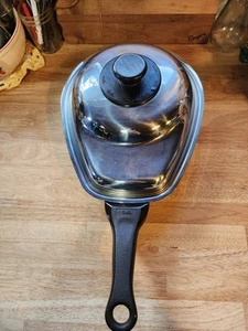 Padella padella vintage Fissler in acciaio inox con coperchio - Foto 1 di 11