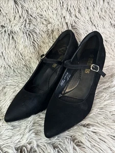 Zapatos Dream Pairs Negro Gamuza Terciopelo Mary Jane Cuñas Punta Talla 8 - Imagen 1 de 13