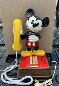 1976 Disney Mickey Mouse Landline Phone, Push Button Phone, All Cords, Tested - Picture 1 of 5