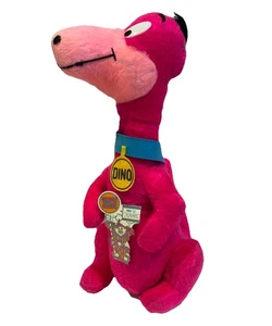 Vintage 1980 "Dino" Flintstones Mighty Star morbido peluche circo grande 21" - Foto 1 di 4