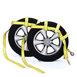 Tow Dolly Basket Strap with Snap Hooks for 14-19" Tires, 12,000 lbs Strength - Picture 1 of 6