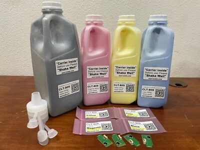 (600g/400g) 4 Recarga de Tóner para Samsung CLX-9201NA, 9251, 9301 (CLT-809) + 4 Chip Foto 1 de 4