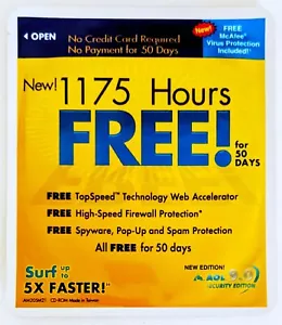 "Yellow & Blue" America Online Collectible / Install Disc Vintage AOL CD, Sealed - Picture 1 of 2