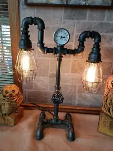 Vintage steampunk Industrial Pipe Retro reading table,desk lamp - Picture 1 of 3