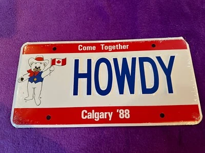 Placa de refuerzo de los Juegos Olímpicos de Calgary 1988 CÓMO Alberta Canadá Foto 1 de 2