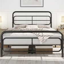 3ft/4ft6 Metal Bed Frame Platform Bed with Storage/High Headboard/Sturdy Slats