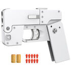 Foldable Phone Model Soft Bullets Gun 2 Burst Ejection Pistol Phone Shape Toy