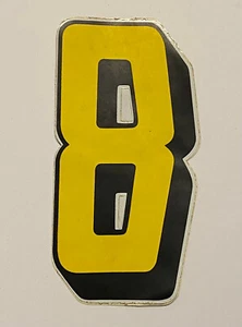 NOS BMX Motocross number plate number 8 Yellow vintage oldschool Type 1 - Foto 1 di 1