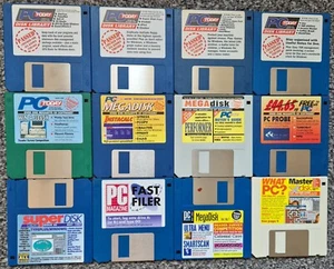 12x Vintage PC Magazine Cover Disks 1991-1994 3.5" Floppy DOS Software Utilities - Picture 1 of 1