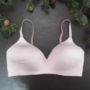 Calvin Klein Bra Size XL Light Pink Padded Wireless Adjustable Clasp Back - Picture 1 of 11