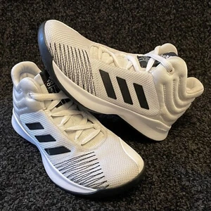 Youth Sz 3 Adidas Pro Spark White Basketball Shoes - Picture 1 of 8