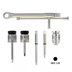 Llave dinamométrica de implante hexagonal dental de 1,25 mm adaptador destornillador Astra Zimmer - Imagen 1 de 31