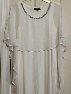 Madre de Novia Novio Mujer Boda Novia Ocasión Capa Maxi Vestido plus16W 1X Foto 1 de 4