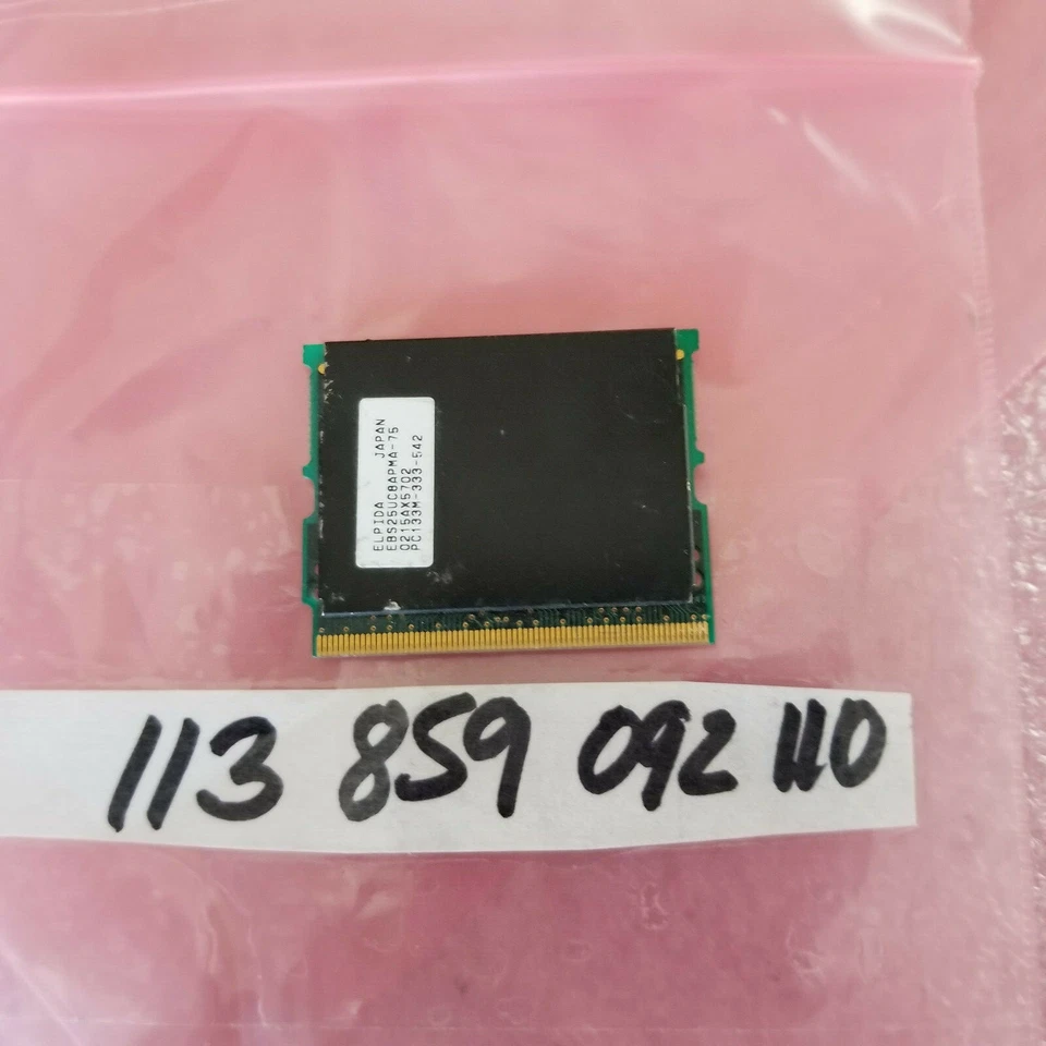 256MB 1RX8 SDRAM PC133  CL3 MICRO DIMM NON-ECC UNBUFFERED  SINGLE RANK    32x8   - Image 1 of 1