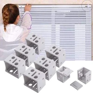 6Pcs Blind Brackets Curtain Mounting Brackets Venetian Blind Bracket Track Cover - Picture 1 of 8