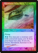 Metathran Aerostat FOIL Invasion HEAVILY PLD Blue Rare MAGIC MTG CARD ABUGames