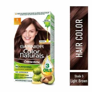 Garnier Hair Color Cream No Ammonia & Grey Coverage Light Brown Shade - 70ml+60g