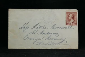 New York: Campbell Hall 1884 #210 Cover, Violet Ornamented CDS, Orange Co - Picture 1 of 2