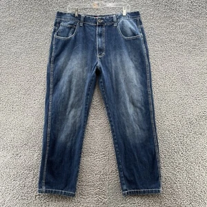 VTG Y2K Southpole Jeans Mens 38X28.5 Blue Denim Relaxed Baggy Hip Hop Streetwear - Picture 1 of 12