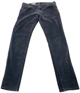 Hollister Mens 32x34 Black Denim Jeans Skinny Straight Leg Stretch 3709 - Picture 1 of 7
