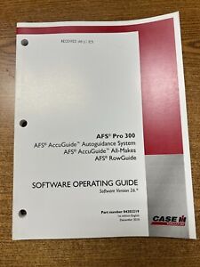 Case IH AFS Pro 300 Software Operating Guide Software Version 26