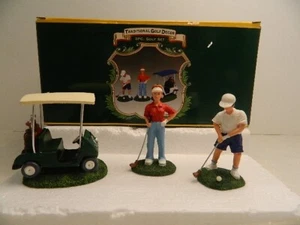 Kurt S Adler Golf Figures 3 Piece Set with Golf Cart & 2 Golfers Handcrafted - Picture 1 of 8