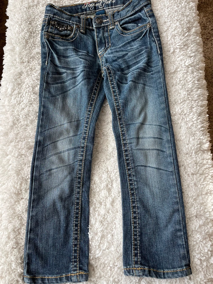 Niñas Talla Jeans 4 peticiones. Gran par Foto 1 de 4