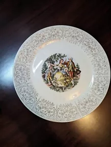 Royal China Inc. Warranted 22K Gold Colonial Gold. Decorative Plate - Picture 1 of 10